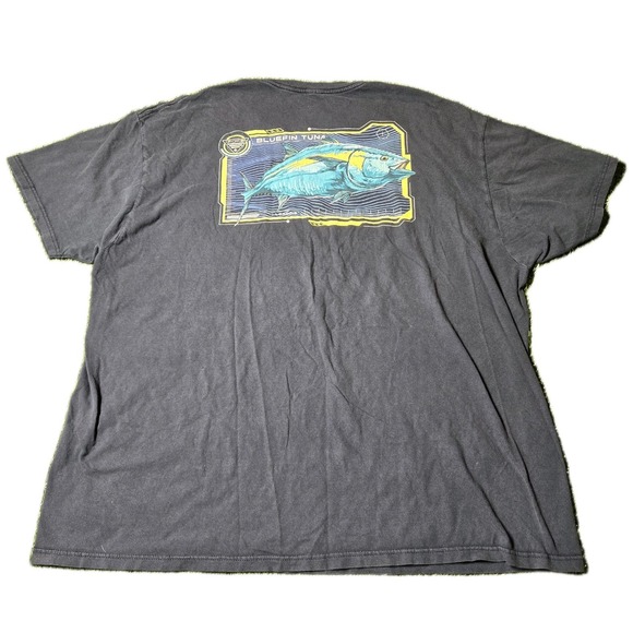 Columbia PFG Shirt Mens 2XL Blue Short Sleeve Fishing Outdoors Cotton Tuna‎ - Picture 1 of 7
